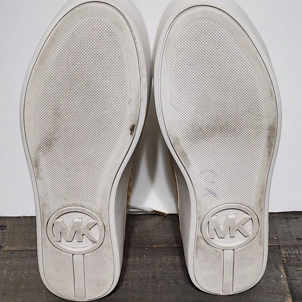 Michael Kors Straw Woven Lace Up Fruit Patch Shoes Womens‎ 9.5 Poppy Platform